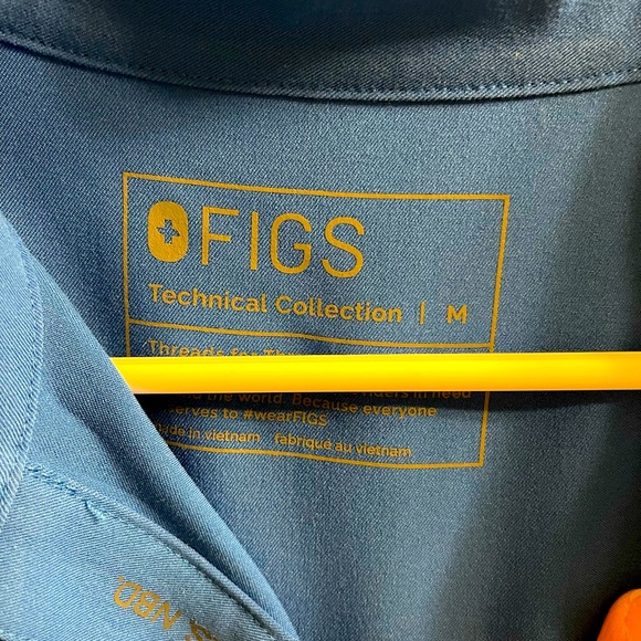 Fig Rafaela royal blue scrub top, medium - Picture 3 of 3